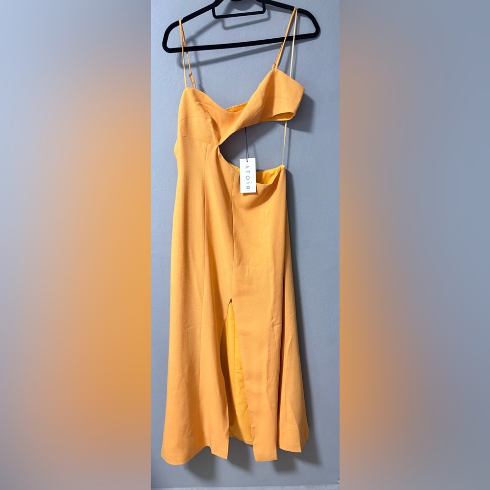 NWT ATOIR Laura Midi Dress with Cutouts in Mango Color. Size 8 - Picture 4 of 12